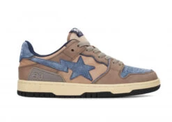 A Bathing Ape Bape SK8 Sta Vintage Beige Indigo