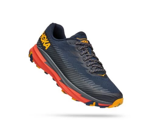 Hoka One One HOKA Men's Torrent 2 Trail Running Shoes In Outer Space/Fiesta 3 Hoka One One HOKA Men's Torrent 2 Trail Running Shoes In Outer Space/Fiesta