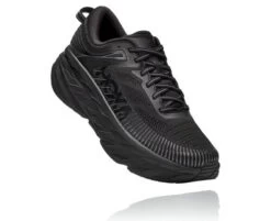 HOKA ONE ONE Bondi 7 Wide 2E BLACK Marathon Running Shoes 1110530-BBLC