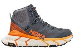 Hoka One One HOKA Men's Tennine Hike Gore-Tex Hiking Shoes In Castlerock/Persimmon Orange