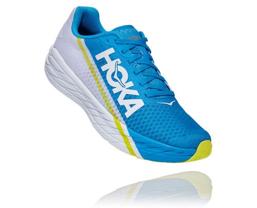 Hoka One One HOKA Rocket X Shoes In White/Diva Blue 3 Hoka One One HOKA Rocket X Shoes In White/Diva Blue