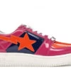 A Bathing Ape Bape Sta Low Color Block Pink Orange Navy 2 A Bathing Ape Bape Sta Low Color Block Pink Orange Navy -Shoes World 1F80191001 PNK