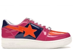 A Bathing Ape Bape Sta Low Color Block Pink Orange Navy
