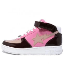 A Bathing Ape A BATHING APE Bape Sta Mid Marathon Running Shoes 1G30-191-004-PINK
