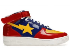 A Bathing Ape Bape Sta Mid Red Yellow Blue (2020)