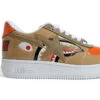 A Bathing Ape Bape Sta Low Mad Shark Tan Orange