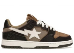 A Bathing Ape Bape SK8 Sta Brown Ivory
