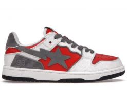 A Bathing Ape Bape SK8 Sta White Red
