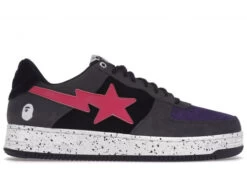 A Bathing Ape Bape Sta Black Grey Pink Suede