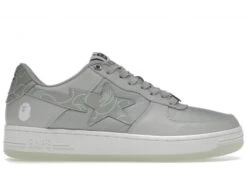 A Bathing Ape Bape Sta Text Code Camo Grey