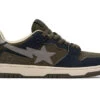 A Bathing Ape Bape SK8 Sta Navy Khaki Grey -Shoes World 1I70 191 003