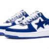 A Bathing Ape Bape Sta Patent Leather White Blue (2023) -Shoes World 1I70 191 022