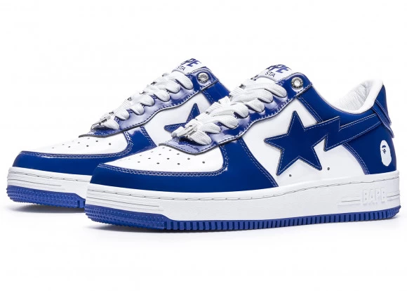 A Bathing Ape Bape Sta Patent Leather White Blue (2023) 3 A Bathing Ape Bape Sta Patent Leather White Blue (2023)