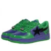 A BATHING APE Bape Sta X Marvel BLUE/GREEN Fashion Skate Shoes 1I73-291-904 -Shoes World 1I73 291 904