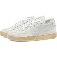 Diadora Men's Mi Basket Row Cut Sneakers In White/Dawn Blue