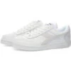 Diadora Men's Magic Basket Low Icona Leather Sneakers In White 2 Diadora Men's Magic Basket Low Icona Leather Sneakers In White -Shoes World 501 178568 C0657