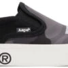 AAPE By A Bathing Ape Black & Grey Camo Slip-On Sneakers -Shoes World AAPSHM6759XXGBKZ