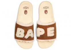 UGG Xavier A Bathing Ape Fur Logo Chestnut