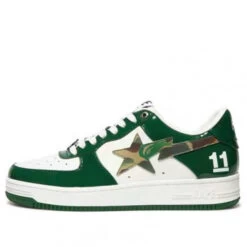A Bathing Bape Sta Taipei 15 Anniversary WHITE/GREEN Fashion Skate Shoes OZXSHW91001HI